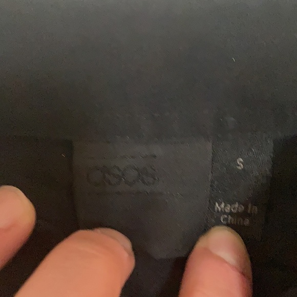 ASOS bowtie neck black button down - Picture 3 of 4